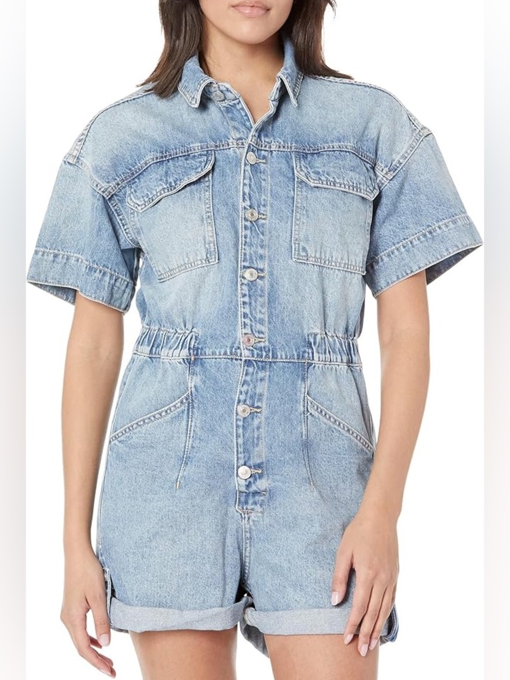 We The Free Marci Cuffed Shortall by Free People Women’s Size M